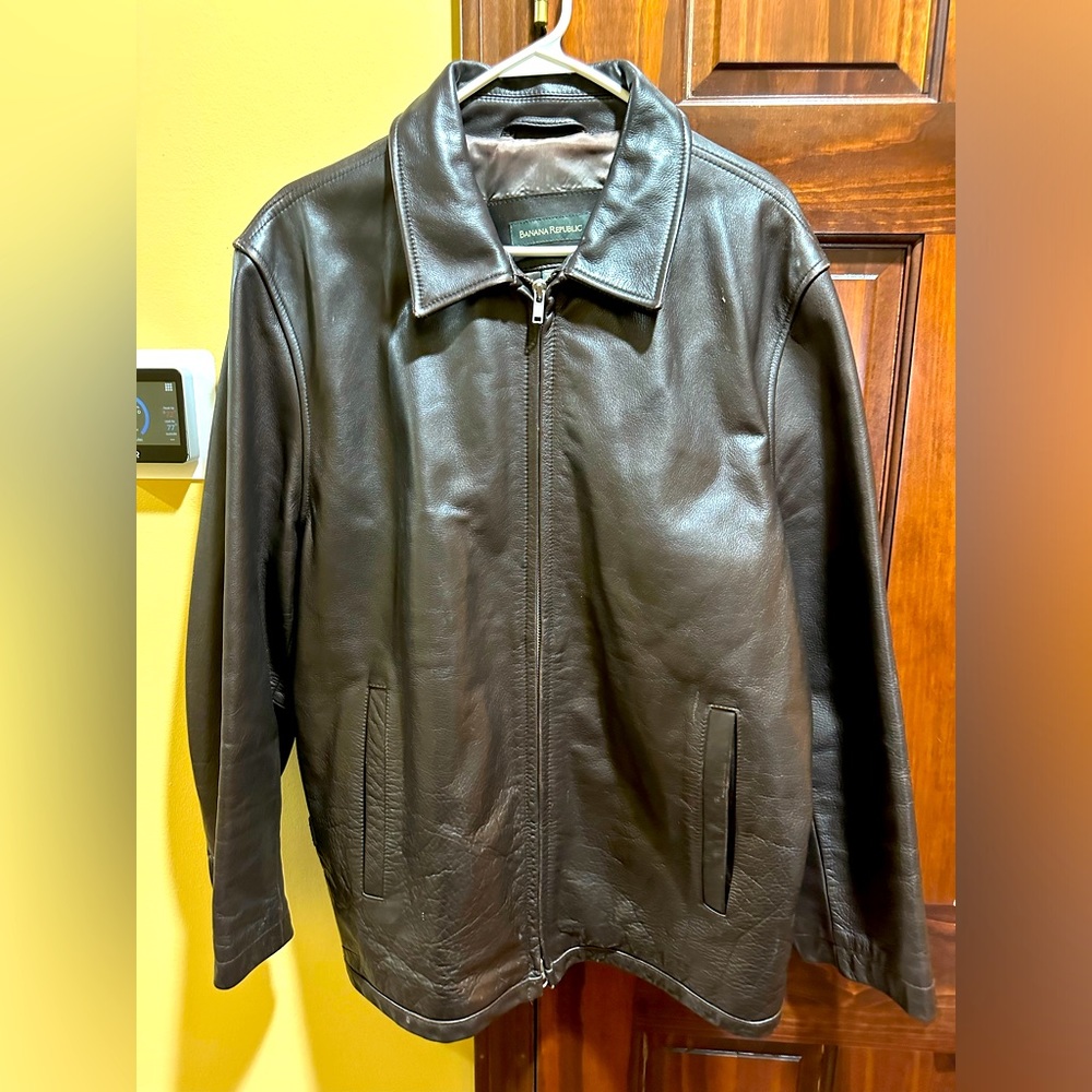 Banana Republic Leather Jacket Men’s Large